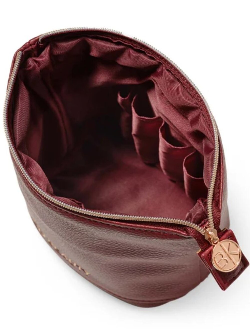 BK Beauty Standup Brush Holder & Travel Makeup Bag - Burgundy - Picture 4 of 12
